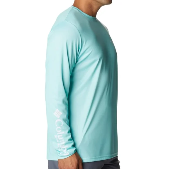 New Columbia UPF 50 Turquoise Terminal Tackle PFG License Shirt - Picture 2 of 6